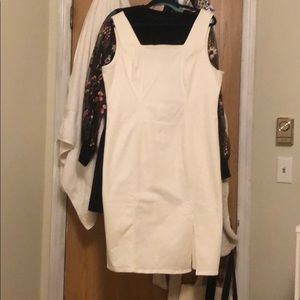 Stretchy denim jcrew white dress